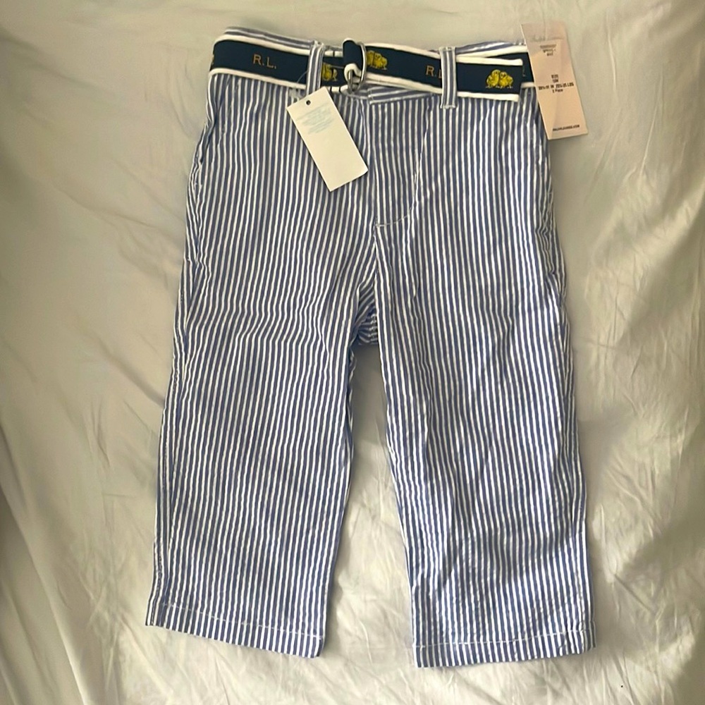 NWT Ralph Lauren seersucker pants with belt